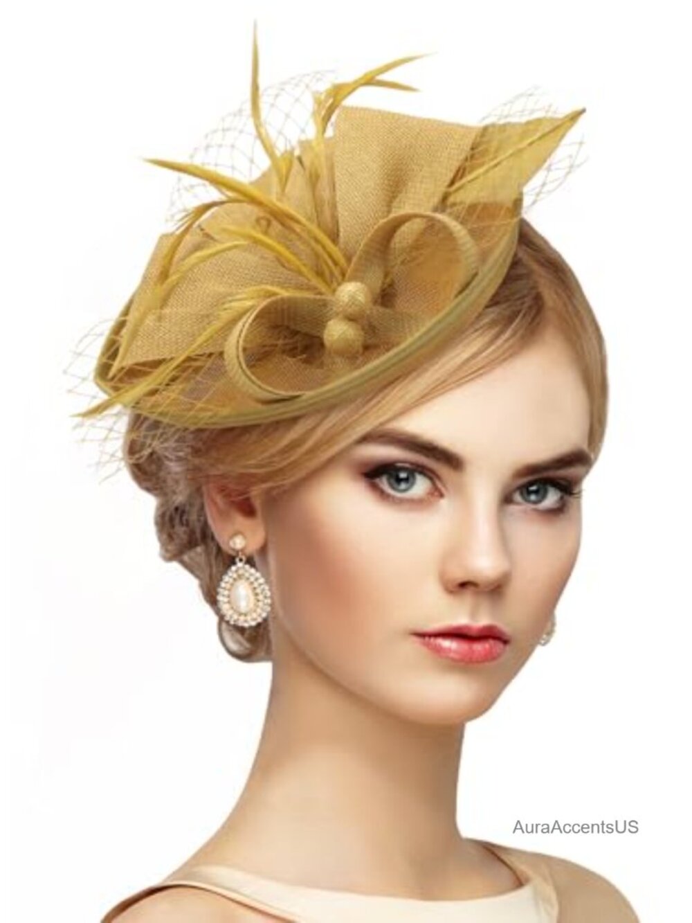 Womens Derby Fascinator Pillbox Hat Floral Feather Tea Party Headpiece